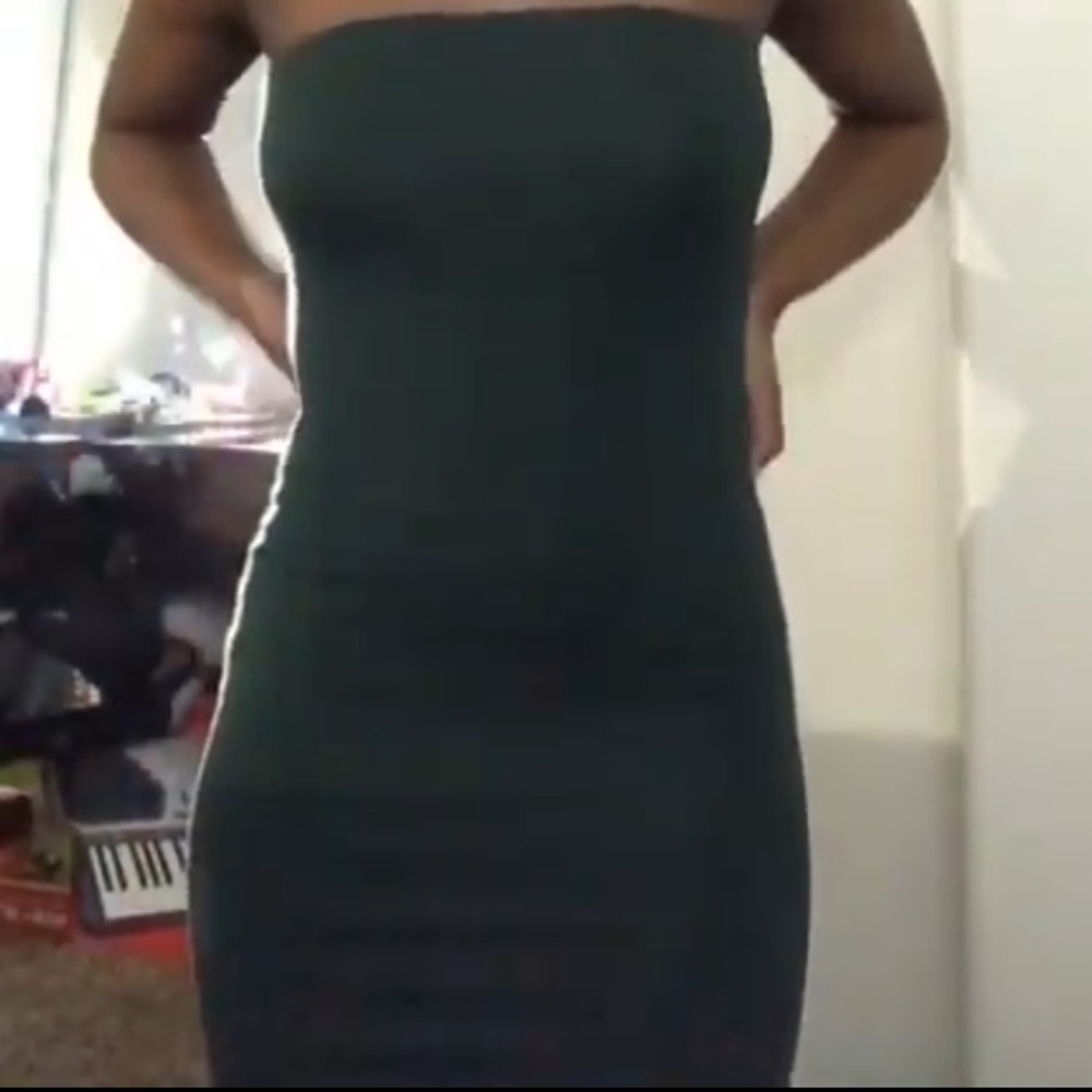 Fashion Nova Green Tube Dress